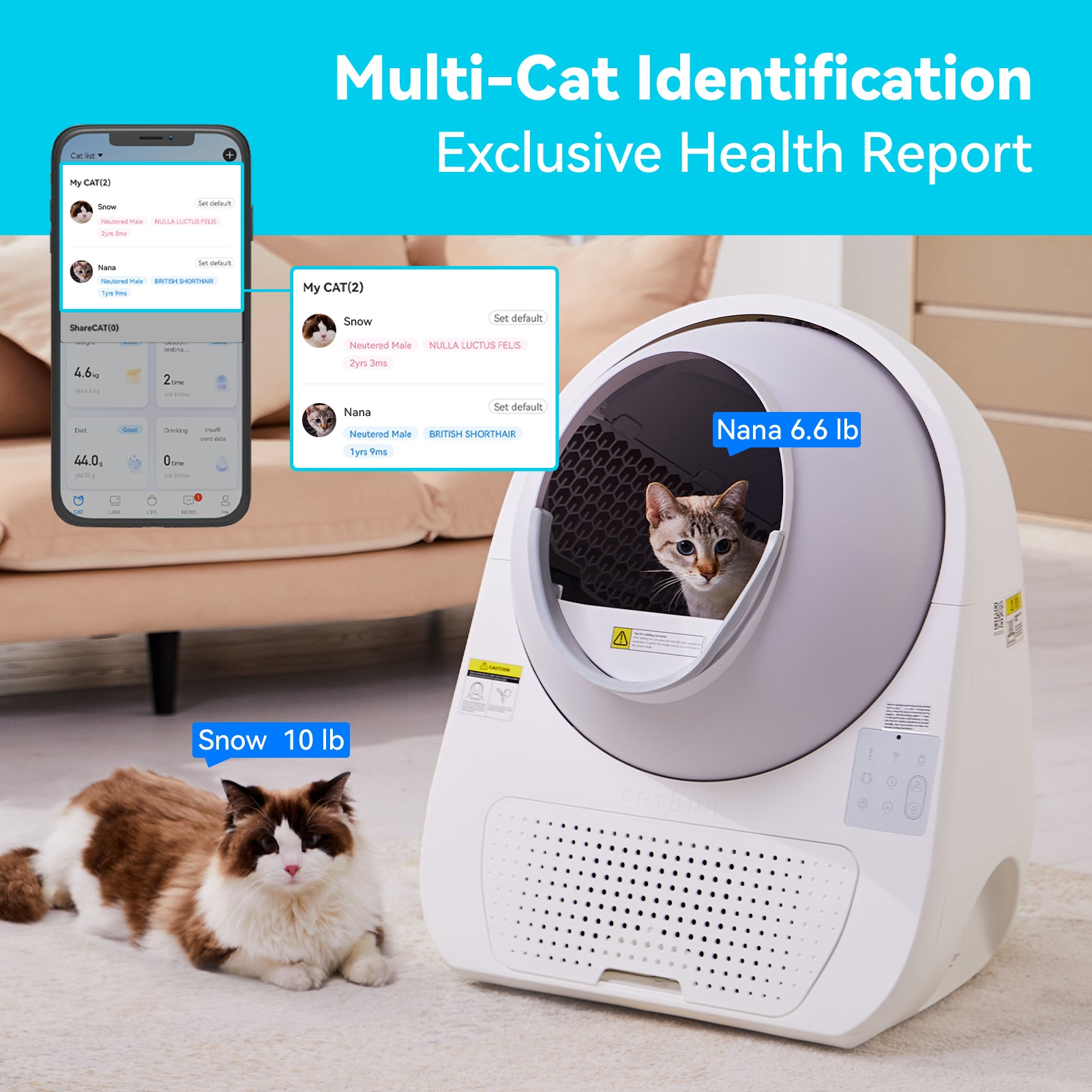 Catlink Litter Box Ramp Easy-Entry Accessory For Self-Cleaning