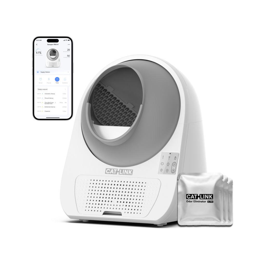 CATLINK Self-Cleaning Litter Box - Scooper Luxury Pro-X and Odor Elimi CATLINK Self-Cleaning Litter Box - Scooper Luxury Pro-X and Odor Elimi